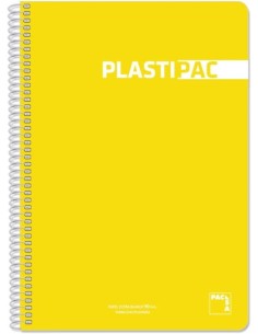PAQ 5 BLOC Fº 80H 90G CUAD 4X4 PLASTIPAC COLOR AMARILLO